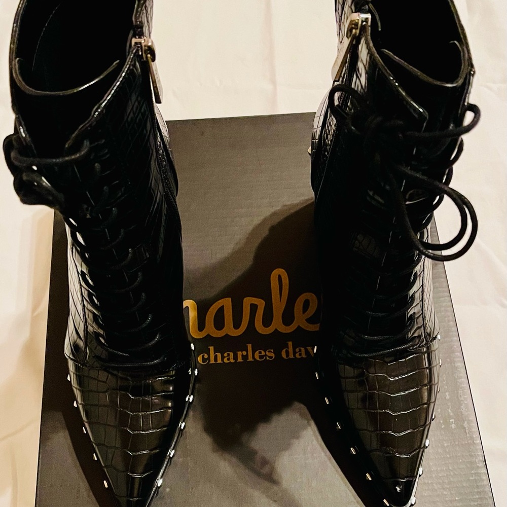 Women Croc Print Boots